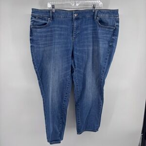 Talbots Woman Petite Boyfriend Jeans 22WP Blue Denim 5 Pocket